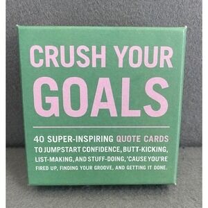 Knock Knock Crush Your Goals 40 Motivational Quote Cards with Desktop Stand
